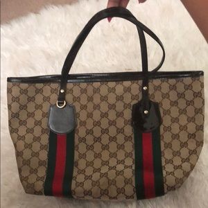 💯 Authentic Gucci Web Handbag